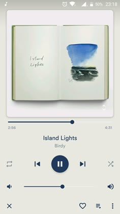 an open book with the words island lights on it