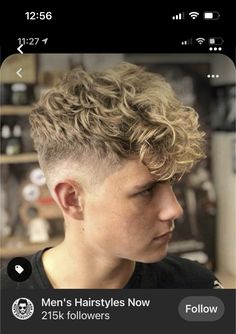 Boy Permed Hair, Boys Curly Haircuts, Wavy Perm, Boys Hair, Taper Fade Haircut