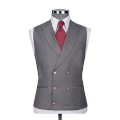 Package Includes: 1 x Jacket - 1 x Waistcoat - 1 x Pant

Experience elegance with the Hand Pick Stitch Grey Suit from Andre Emilio. This suit features 120s fabric, silk lining, and a solid pattern. It includes golden brass buttons, half-canvas construction, a pick stitch peak lapel jacket with 3 diagonal pockets, a double-breasted waistcoat with 6 buttons, and flat front trousers with 2 back pockets and zip closure. Enjoy the best price and free shipping for this premium, all-season suit that combines quality and style.

 	Fabric: 120s
 	Lining Fabric: Silk
 	Pattern: Solid
 	Buttons: Golden Brass
 	Construction: Half Canvas
 	Seasonality: All Season
 	Jacket: Pick Stitch Peak Lapel, 3 diagonal Pocket
 	Waistcoat: Double Breasted With 6 Button
 	Trouser: Flat front, 2 Back Pockets, Zip Clo Elegant Double-breasted Three-piece Suit With Button Closure, Elegant Three-piece Suit With Double-breasted Button, Elegant Three-piece Suit For Business, Elegant Gold Outerwear With Suit Collar, Elegant Three-piece Business Suit, Notch Lapel Three-piece Suit With Buttons For Work, Notch Lapel Three-piece Suit For Work, Workwear Three-piece Suit With Notch Lapel And Buttons, Tailored Blazer With Buttons In Suiting Fabric