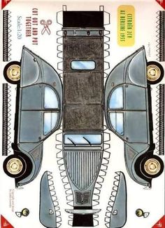 an image of a paper model of a car