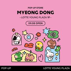 the pop - up store myeong dong has launched its own line of stickers