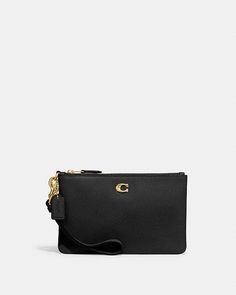 COACH® | Small Wristlet Classic Pouch Wallet With Wrist Strap, Evening Leather Wallet With Wrist Strap, Leather Evening Wallet With Wrist Strap, Classic Formal Wristlet With Zipper Closure, Classic Wristlet With Zipper Closure, Android Fashion, Small Wristlet, Boston Shearling, Birkenstock Boston Shearling