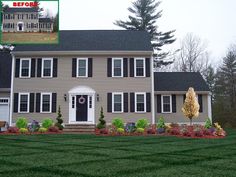 an image of a house that is for sale with the real estate sign above it