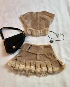 https://shoptery.com/collections/aesthetic-fashion/products/sexy-two-piece-sets?ref=6l38yava Trendy Fitted Brown Set, Fitted Brown Cotton Sets, Pinterest Dress, Recipe Aesthetic, Skirt Top Set, Vintage Denim Skirt, Mini Pleated Skirt, Womens Outfits, Retro Skirt