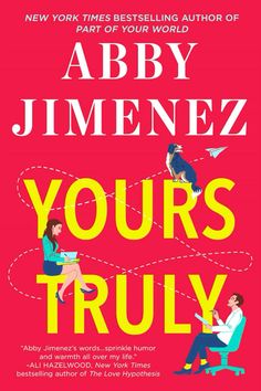 the book cover for your's truly by aby jumenezz, which is