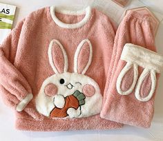 Fashion Rabbit Winter Pajamas PN5281 ●Size: M: for people 150-160cm,45-50kg L: for people 160-165cm,50-60kg XL: for people 165-170cm,60-70kg XXL: for people 170-175cm,70-80kg ●Material:polyester fibre (Please allow 1-3cm differs due to manual measurement.As different computers display colors differently,the color of the actual may vary slightly from the above images.Thanks for your understanding.) ●About Shipping: We attach great importance to the orders of each customer and parcel delivery. 1.Processing time: 2-3 business days. 2.Shipping time: 10-15 business days to US, please allow 3-4 weeks shipping to other country.(Shipping times can be affected by variable customs clearance times or public holidays.) Winter Sleepwear With Long Pants, Pink Crew Neck Sets For Winter, Pink Crew Neck Winter Sets, Winter Sleepover Sleepwear With Crew Neck, Winter Crew Neck Sleepwear For Pajama Party, Winter Sleepwear For Pajama Party With Crew Neck, Cozy Pink Sets For Sleepover, Cute Crew Neck Sleepwear For Pajama Party, Pink Winter Bedtime Sets