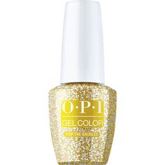 OPI GelColor - Jewel Be Bold Collection - Pop The Baubles / 0.5 oz. Gold Glitter Nail Polish, Long Lasting Nail Polish, Holiday 2022, Classic Nails, Gel Nail Colors, Long Lasting Nails, Glitter Nail Polish, Opi Nail Polish, Gel Lacquer