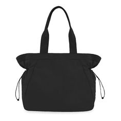 Introducing, the nylon cinch tote! This high quality bag will be your new favorite! They feature 1 main compartment for storing items! Make it a purse, tote, beach bag, and so much more. One main compartment One size slip pocket Snap closure Handles feature a 7.5” drop, for arm or shoulder carry Size is approximately 16”x14”x5” Thick & soft nylon material outer Yoga Tote Bag, Yoga Tote, Tote Beach Bag, Black Yoga, Wallet Shop, Accessory Pouch, Handbag Backpack, Black Cream, Beach Bag