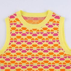 Material : Viscose, Polyester Fabric Type : Knitted Length: Short Design: Sleeveless Style: Kidcore Aesthetic Size (cm) Waist Length One Size 62-82 42 Size (inch) Waist Length One Size 24-32 17 window.adminAccountId=231450291; Multicolor Knit Sleeveless Tank Top, Yellow Sleeveless Sweater Vest For Spring, Fitted Multicolor Knit Vest, Fitted Knitted Summer Vest, Multicolor Knitted Sleeveless Top, Multicolor Sleeveless Knitted Tops, Multicolor Knit Sleeveless Vest, Fitted Multicolor Summer Pattern, Fitted Multicolor Knit Sweater Vest