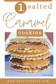 Salted Caramel Cookies Salted Caramel Cookies Recipe, Caramel Cookies Recipes, Easy Salted Caramel, Easy Bar Recipes, No Bake Recipe, Salted Caramel Cookies, Nutella Cookies, Salted Caramel Chocolate, Caramel Cookies