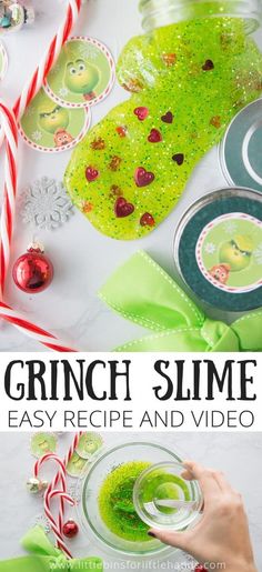 the grinch slime recipe is ready to be eaten