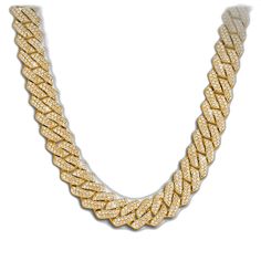 Cuban Link Cubic Zirconia Chain Necklace, Chain Link Necklace With Bling For Gifts, Gold Iced Out Chain Link Necklace, Cuban Link Cubic Zirconia Necklace With Gold Chain, Gold Cuban Link Iced Out Diamond Necklace, Gold Iced Out Cuban Link Diamond Necklace, Silver Gold Necklace, Disco Era, Chain For Women