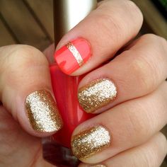 Pretty Nails with Gold Details nails ideas nails design Manicure Ideas featured Colorful Nails, Bohol, Ombre Hair Color, Accent Nails, Nails Done, Fancy Nails