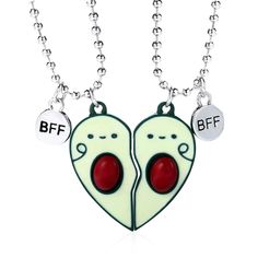 PRICES MAY VARY. 💕Material: Zinc Alloy+Resin,Great value 2pc BFF / Best friends forever necklace set.Lead/Nickel Free. 💕Best Friend Necklace: Always believe in yourself just like I believe in you. Having a best friend like you is being so blessed. No matter where we are or what we do, side by side or miles apart, remember that you have me and we will always be sticked in our heart. 💕Two Pendants Combine Into One Heart: Symbolize the heart to heart friendship between you and your best friend,N Bff Necklaces For 2 Avocado, Friendship Necklaces For 2 Clay, Friend Necklaces For 2, Friendship Birthday, Friend Ship, Bff Necklace, Forever Necklace, Best Friend Necklace, Girls Sister