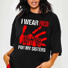 I Wear Red For My Sister Native American Stop Mmiw Red Hand T-Shirt Experience the epitome of casual style with our 2D T-Shirts. Crafted for comfort and showcasing unique, eye-catching designs, these tees seamlessly blend fashion with everyday wear. The soft, breathable fabric ensures a cozy feel, making it an ideal choice for any occasion. The 2D graphics add a touch of creativity, transforming a basic tee into a statement piece. Express your individuality with a diverse range of designs, from Red Letter Print T-shirt For Fans, Red Tops With Letter Print For Fan Merchandise, Red Tops With Letter Print For Fans, Red Relaxed Fit Top With Letter Print, Red Cotton Top With Sublimation Print, Red Relaxed Fit Slogan Top, Red Crew Neck Top With Sublimation Print, Red Graphic Print Band Merch Tops, Trendy Red Slogan T-shirt