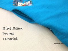 the side seam pocket is stitched together to make it easier for someone to sew