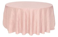 a round pink tablecloth on a white background