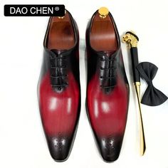 SPECIFICATIONSBrand Name: DAOCHENShoes Type: OxfordsOrigin: Mainland ChinaUpper Material: GENUINE LEATHERUpper-Genuine Leather Type: Cow LeatherPattern Type: Mixed colorsModel Number: 031-DM76Insole Material: SheepskinFit: Fits true to size, take your normal sizeLining Material: GENUINE LEATHERLining-Genuine Leather Type: Cow LeatherClosure Type: Lace-upSeason: Spring/AutumnDepartment Name: ADULTOccasion: Office & CareerToe Shape: Pointed toeOutsole Material: RubberColor: Black,RedShoes Type: Me Business Lace-up Dress Shoes With Red Sole, Business Oxfords With Red Sole Lace-up, Business Lace-up Shoes With Red Sole And Round Toe, Business Lace-up Leather Shoes With Red Sole, Business Lace-up Shoes With Red Sole, Business Leather Shoes With Red Sole, Business Burgundy Dress Shoes With Red Sole, Formal Red Lace-up Dress Shoes, Red Lace-up Formal Dress Shoes