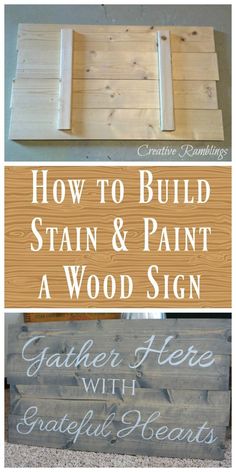 how to build stain and paint a wood sign