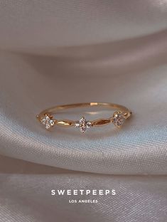 Alondra Clover Ring – SP Inc. Elegant Gold Opal Ring, Unique Gold Opal Rings, Cute Rings For Teens, Unique 14k Gold Opal Ring Gift, Nature-inspired Recycled Gold Promise Ring, Gold Nature-inspired Stackable Promise Rings, Sweetpeeps Jewelry, Korean Rings, Trendy Jewellery