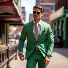 Green Men's Suit 2 Piece Set Blazers Pants Classic Business Gentleman Formal Groom Casual Suits on Storenvy Groom Casual, Green Suits, Casual Suits, Plus Size Suits, Green Suit, Men's Suit, Casual Suit, Green Man, Men Clothing