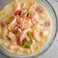 Creamy Chicken Sopas - Panlasang Pinoy Sopas Recipe Filipino, Chicken Macaroni Soup, Macaroni Soup, Small Cabbage, Hearty Chicken