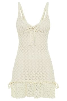 Lace in love.Embrace elegance with the MARIETTA Cupped Lace Mini Dress, designed with flattering bust cups and adjustable straps for a customised fit. Featuring an A-line skirt, this dress exudes feminine charm and grace. Unlined and knitted, it offers comfort and style, perfect for any occasion. Complete with frill and bow detailing, the Marietta dress adds a playful touch to your ensemble. This dress is considered a Micro Mini Dress and measures shorter than 82cm from shoulder point. Dress Png, European Summer Outfits, Beige Dresses, Micro Mini, Pattern Background, Crepe Dress, Lace Mini Dress, Lace Pattern, Linen Dresses