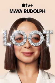 a woman with glasses on her face and the words'i love you'in front of her