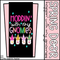 an image of a card with gnomes on it and the words hoppin'with my gnomes