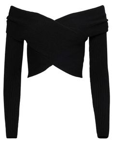 Altuzarra Black Virginie Sweater Off the shoulder V neck Long sleeves Slim criss cross silhouette Cropped length Knit fabrication 72% lenzing viscose, 28% polyester Made in Italy Cross Silhouette, Evening Jumpsuit, Casual Blazer, Luxury Store, High End Fashion, Luxury Women, Kpop Outfits, Vest Dress, Mens Clothing Styles