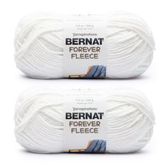 two balls of bernat forever fleece yarn