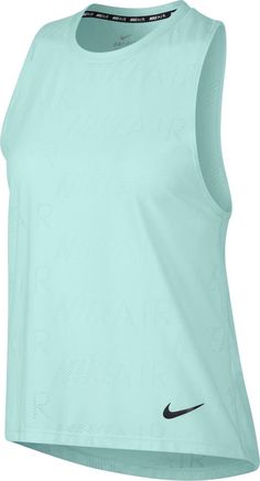 Nike W Nk Tank Air Sporttop Dames - Teal Tint/(Black) Nike Air Women, Tank Air, Nike Tank Top, Nike Tank, Tank Top Women, Nike Tank Tops, Women Running