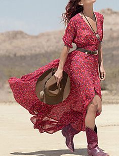 Summer Gowns, Stile Boho Chic, Boho Maxi Dresses, Look Boho Chic, Chiffon Summer Dress, Mode Hippie, Boho Beach Dress