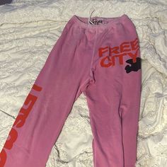 Make Offers “Let’s Go” Limited Edition Sweatpants Pink Color Size Xs Pink Letter Print Bottoms For Streetwear, Trendy Pink Sweatpants With Letter Print, Sporty Pink Loungewear Pants, Sporty Pink Lounge Pants, Trendy Pink Letter Print Pants, Trendy Wide Leg Pink Sweatpants, Trendy Pink Wide Leg Sweatpants, Pink Cotton Sweatpants For Streetwear, Pink Athleisure Bottoms For Streetwear