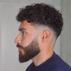 Mens Hairstyles 2023, Curly Hair And Beard, Fortnite Zombie, Taper Fade Curly Hair, Men's Curly Hairstyles