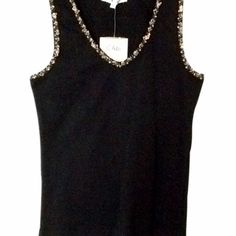 Cabi Beaded Tank Size Xs Condition Nwt Color: Black V-Neck Bead Embellished Neckline Sleeveless Heavy Gauge T-Shirt Material Spring Embellished V-neck Tank Top, Chic Embellished Stretch Tank Top, Chic V-neck Sequin Tank Top, Elegant Sequined Stretch Tank Top, Elegant Stretch Sequin Tank Top, Embellished Fitted V-neck Tank Top, Chic Black Embellished Tank Top, Embellished V-neck Tank Top For Summer, Elegant Beaded Stretch Top