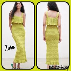 Zara Fitted Openwork Knitted Long Lime Green Dress Maxi Long Lime Green Knit Dress 5802/039 Bought From Zara Online , Too Small For Me. Never Worn Brand New Comes From Smoke And Pet Free Home. Placed In Storage Safely Away From Any Scents Fitted Yellow Crochet Dress For Spring, Yellow Sleeveless Knit Dress, Spring Yellow Knit Dress, Yellow Knit Sleeveless Dress, Yellow Fitted Knit Dress, Casual Yellow Crochet Dress For Spring, Yellow Casual Crochet Dress For Spring, Green Knit Dress, Lime Green Dress