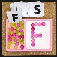 the letter f is for f spelled with candy