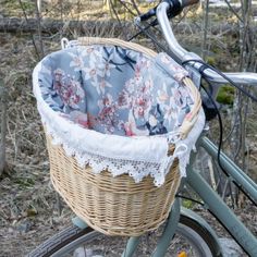 a basket on the back of a bicycle