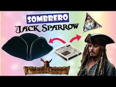 an advertisement for pirates of the caribbean featuring jack sparrow and other things that are on display