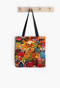 Soft polyester canvas shopping bag with edge-to-edge print on both sides. Fully lined for extra strength. Three sizes to choose from. Retro Cartoon The Muppet Art Pattern,Funny Art Fun Multicolor Bag With Character Print, Multicolor Character Print Bags For Daily Use, Muppet Art, Retro Cartoon, Retro Cartoons, Canvas Shopping Bag, Tote Pattern, Tote Bag Pattern, Funny Art