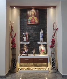 God Place At Home, Home Grotto Ideas, Praying Area At Home, Jesus Alter Ideas At Home, Prayer Alter Ideas Home Altar, Small Altar Design Home Catholic, Prayer Room Ideas Catholic, Christian Altar Ideas For Home, Alter Design For Home Catholic