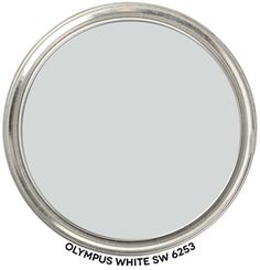 a close up of a mirror on a white background with the words olympics written in black