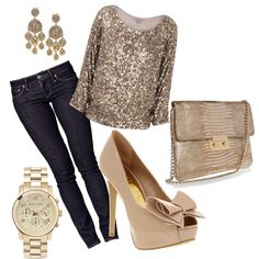 Just the shirt and jeans with boots would be great for Christmas Eve Outfit, Night Out Outfit, Holiday Fashion, Outfits Casuales, Classy Outfits, Happy Holidays