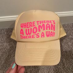 Boutique Women’s Trucker Hat. Excellent Condition; Never Worn. Adjustable Western Trucker Hats For Women, Western Trucker Hats, Trucker Hats For Women, Pink Trucker Hat, Custom Trucker Hats, Hat Ideas, Outfits Ideas, Trucker Hats, Hats For Women