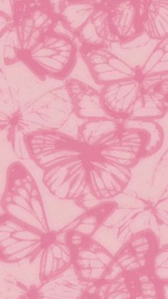 pink butterflies on a white background