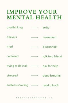 How to improve your mental health? Add these positive habits to your daily routine to improve your mental health and wellbeing. They are simple, easy and cost-effective. These habits will help reduce stress and overthinking, improve sleep, boost mood, increase happiness and enjoy a more peaceful life. Increase Happiness, Mental Support, Positive Mental Health, Self Healing Quotes, Mental Health And Wellbeing, Migraine Headaches, Positive Habits, Health Habits, Mood Boost