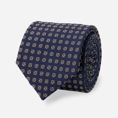 Elevate your attire with the Square Echo Necktie in Navy. Embrace its classic, timeless appeal, and let your style speak volumes with this essential accessory that exudes effortless sophistication. | Men's Tie Bar: Square Echo Tie - Skinny, In Navy, Silk, Geometric Classic Blue Suit And Tie Accessories For Business Casual, Classic Blue Neckwear For Semi-formal Occasions, Classic Navy Ties For Work, Classic Blue Neckwear For Office, Fitted Gold Tie For Semi-formal Occasions, Classic Fitted Neckwear For Semi-formal Occasions, Classic Fitted Semi-formal Neckwear, Formal Fitted Gold Neckwear, Classic Formal Neckwear For Summer