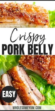 How To Cook Pork Belly (Crispy Pork Belly Recipe) Pork Belly In The Oven, Pork Belly Crispy, Pork Belly Recipe Oven, Pork Belly Oven, Pork Belly Recipes Easy, Pork Belly Recipes Crispy, Pork Belly Slices, Wholesome Yum, Pork Belly Recipes