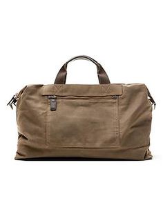 Canvas Duffle | Banana Republic Casual Weekender Bag With Double Handle And Pockets, Casual Weekender Bag With Pockets And Double Handle, On-the-go Duffle Bag Tote With Pockets, On-the-go Shoulder Duffle Bag With Pockets, Travel Bag With Pockets And Top Handle, On-the-go Weekender Shoulder Bag With Pockets, Rectangular Luggage With Pockets For On-the-go, Casual Satchel Weekender Bag With Pockets, Casual Duffle Bag With Zipper And Double Handle